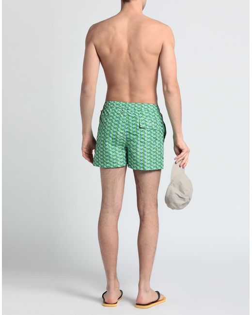 Kiton Green Swim Trunks for men