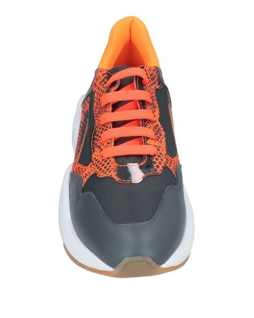 Tsd12 Gray Sneakers Soft Leather, Textile Fibers