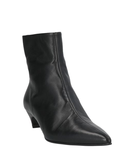 Halmanera Black Ankle Boots Leather