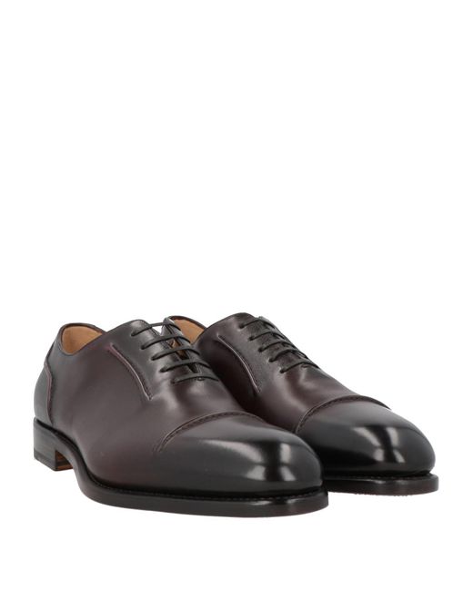 Ferragamo Brown Lace-Up Shoes Calfskin for men