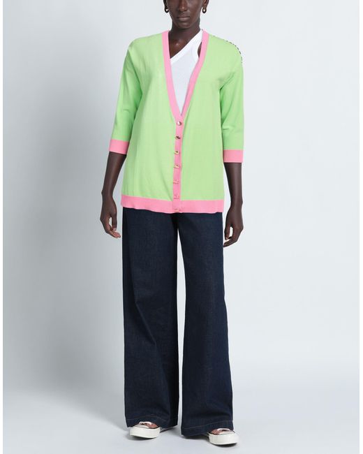 Z.O.E. ZONE OF EMBROIDERED Green Strickjacke