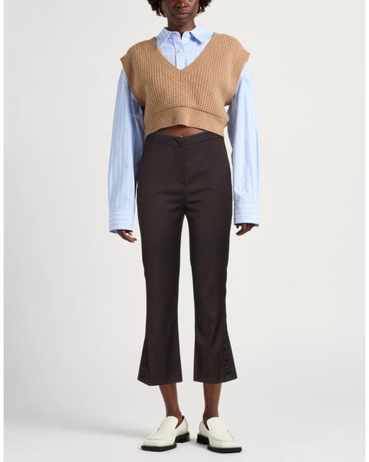 Hanita Gray Pants Polyester