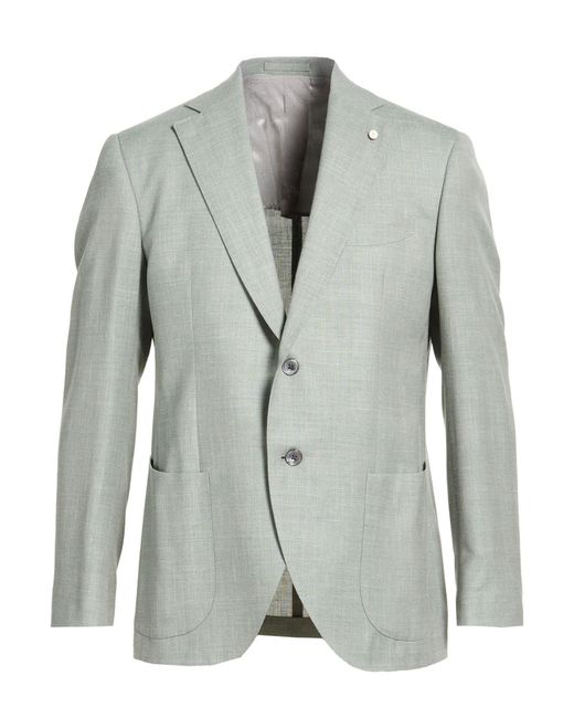 Luigi Bianchi Gray Blazers for men