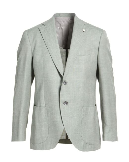 Luigi Bianchi Gray Blazers for men