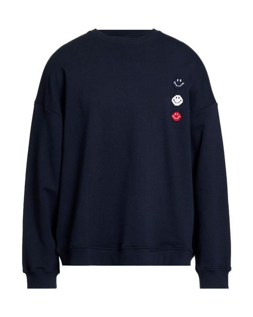 Joshua Sanders Blue X Smiley World Sweatshirt Cotton for men