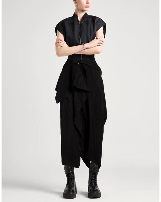 Issey Miyake Black Pants Triacetate, Linen, Elastane