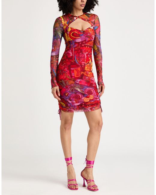 Aniye By Red Midi Dress Polyester, Elastane