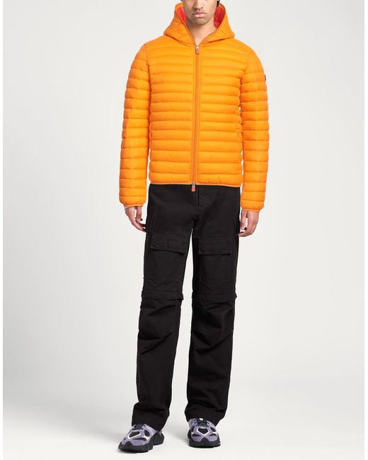 Save The Duck Orange Puffer for men