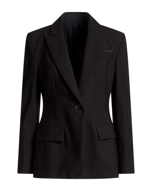 Brunello Cucinelli Black Blazer Virgin Wool, Polyamide, Elastane, Ecobrass