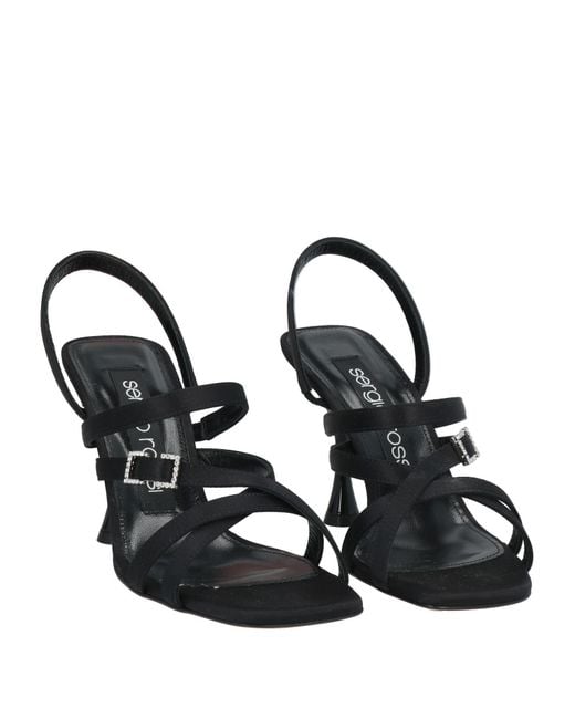 Sergio Rossi Black Sandals Textile Fibers