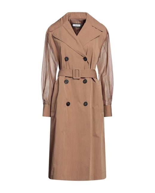 Peserico Brown Overcoat & Trench Coat