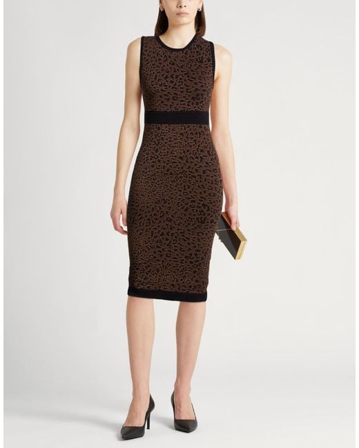 Liu Jo Brown Midi Dress