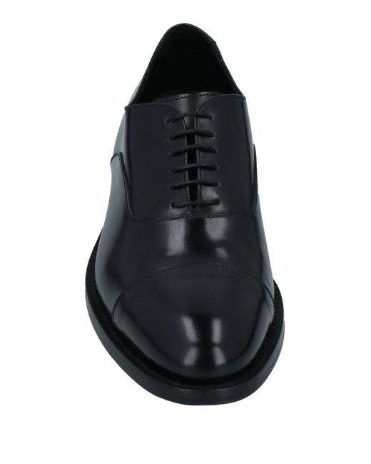 RICHARD OWE'N Black Lace-Up Shoes Calfskin for men