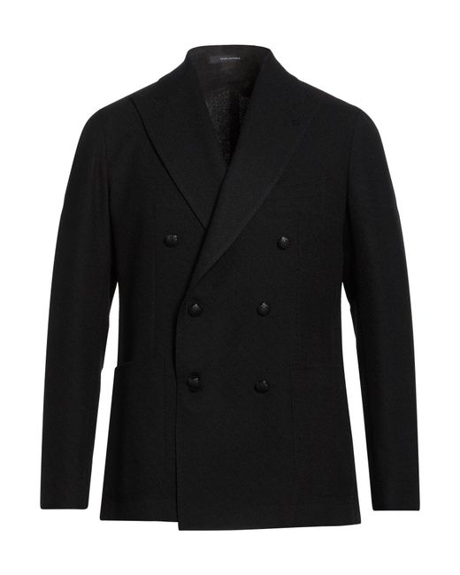 Tagliatore Black Blazer Virgin Wool for men