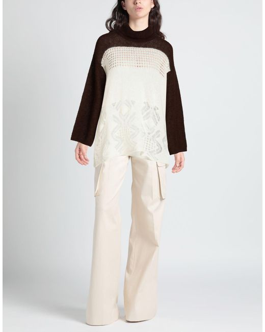 Akep Black Ivory Turtleneck Alpaca Wool, Polyamide