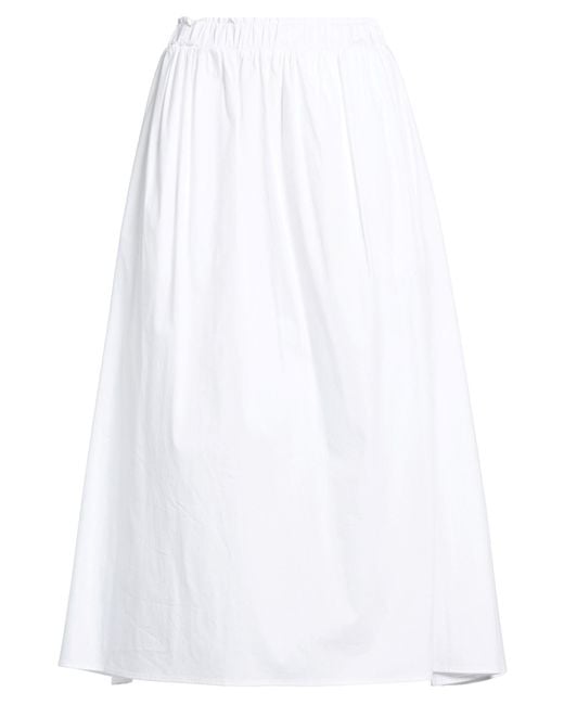 Gran Sasso White Midi Skirts