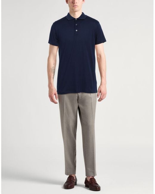 Polo Moorer pour homme en coloris Blue