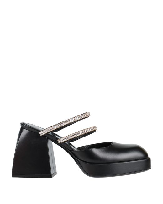 NODALETO Black Mules & Clogs