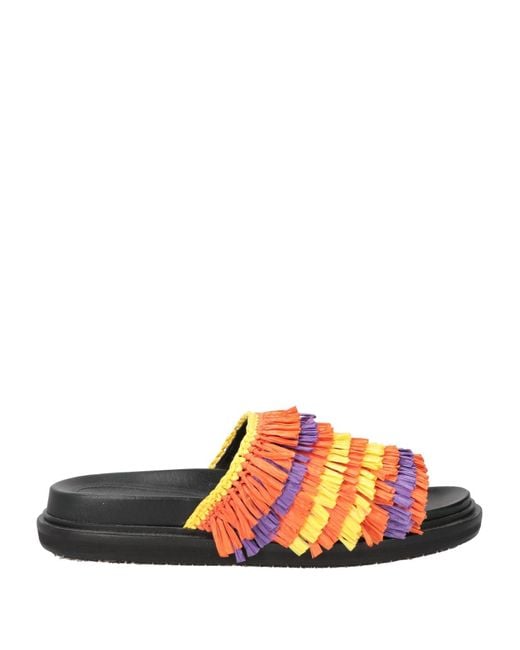 Marni Women's White Sandals Textile Fibers