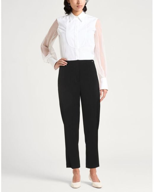 Liu Jo Black Pants Polyester, Elastane