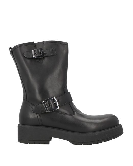 Nero Giardini Black Ankle Boots Leather
