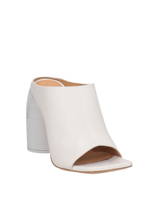 Off-White c/o Virgil Abloh White Spring Leather Mules