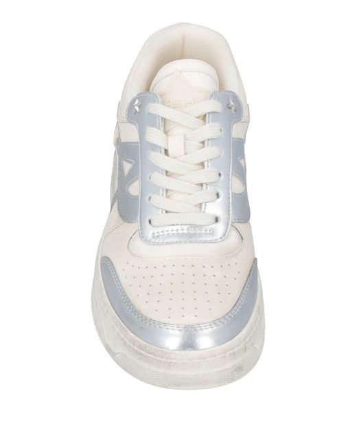 Ash White Sneakers Lambskin, Textile Fibers