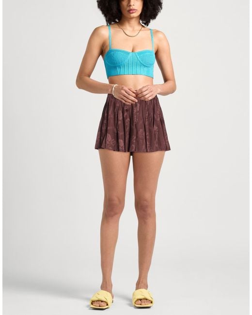 Etro Purple Dark Mini Skirt Viscose, Wool