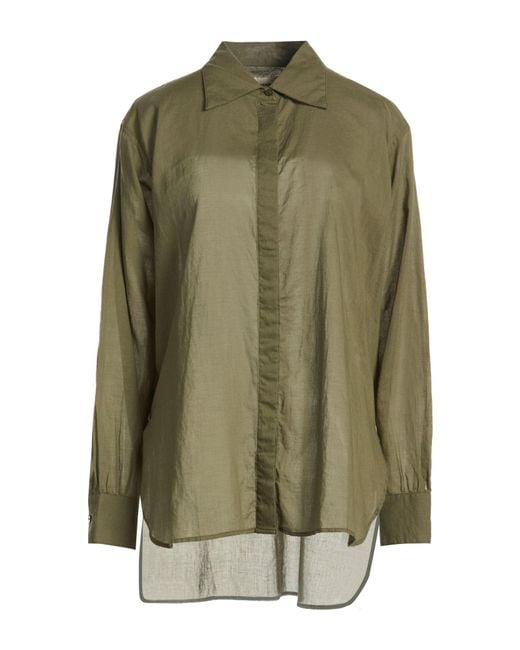 Officine Generale Green Shirt Cotton