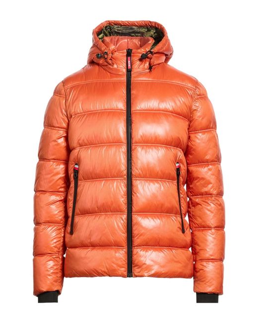 rihunik Orange Puffers for men