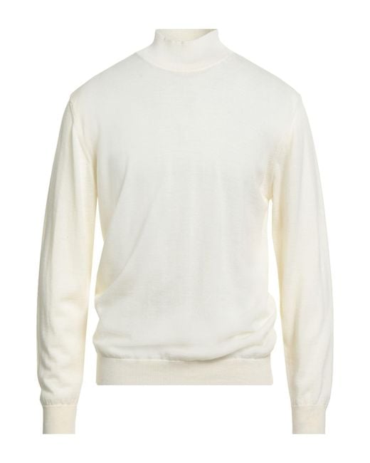 Daniele Fiesoli White Turtleneck Merino Wool for men