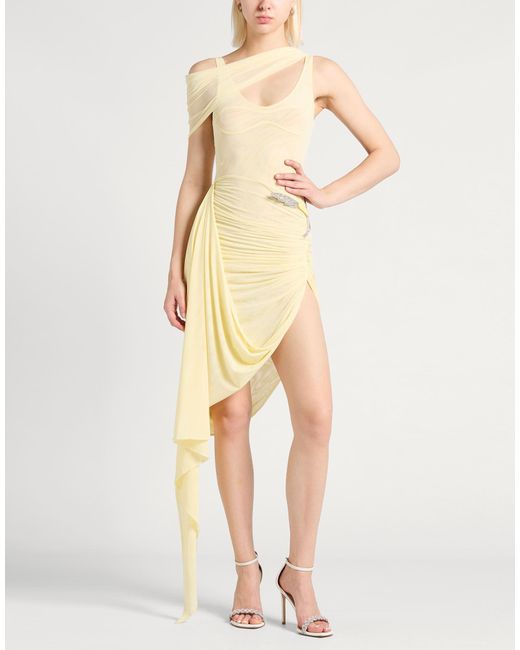 David Koma White Maxi Dress Polyamide, Elastane
