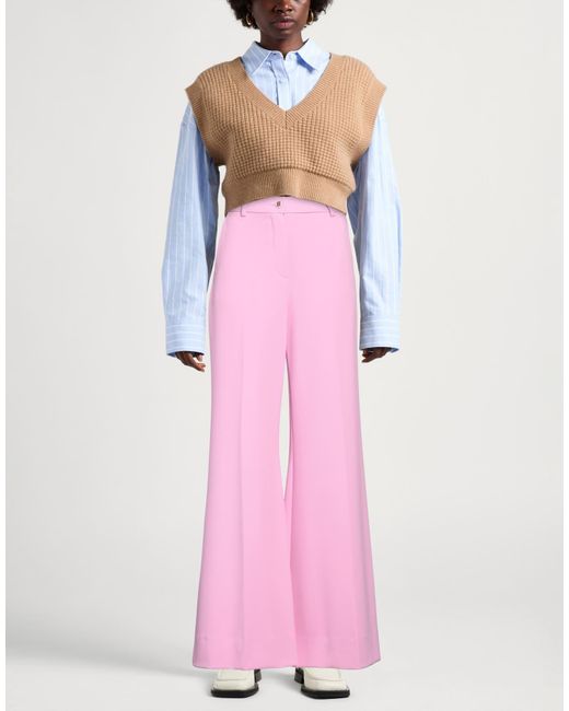 Blugirl Blumarine Pink Pants Polyester, Elastane