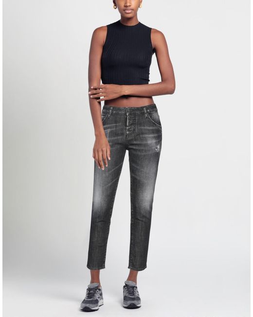 DSquared² Gray Denim Cropped