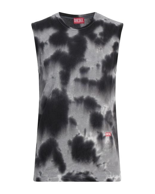 DIESEL Black Charcoal T-Shirt Cotton for men