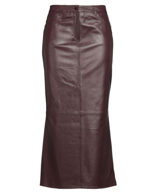 Dorothee Schumacher Brown Maxi Skirt Lambskin