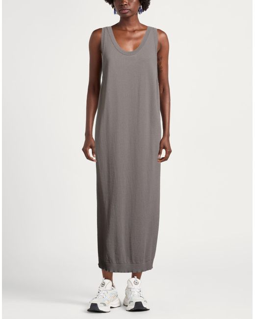 Isabel Benenato Gray Maxi Dress Cashmere