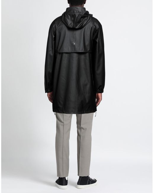 KRAKATAU Black Overcoat & Trench Coat for men