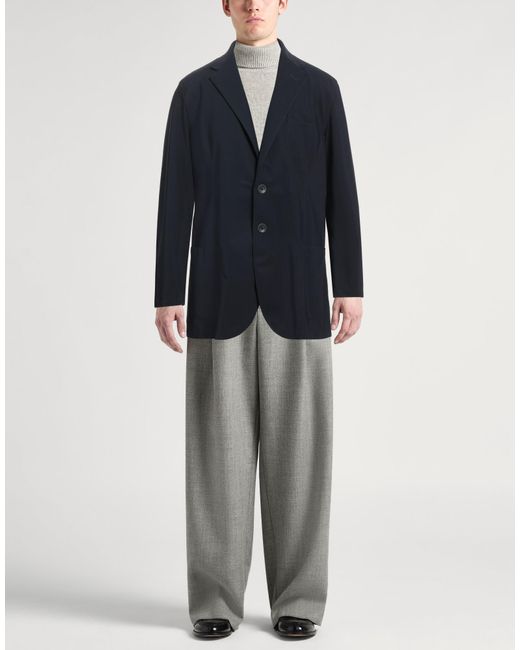Herno Blue Blazer Polyamide, Elastane for men