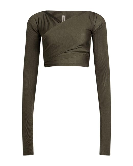 Rick Owens Green Wrap Cardigans