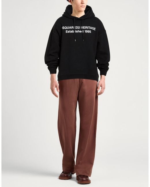 DSquared² Black Sweatshirt Cotton for men
