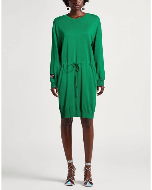 Boutique Moschino Green Mini Dress Viscose, Polyamide