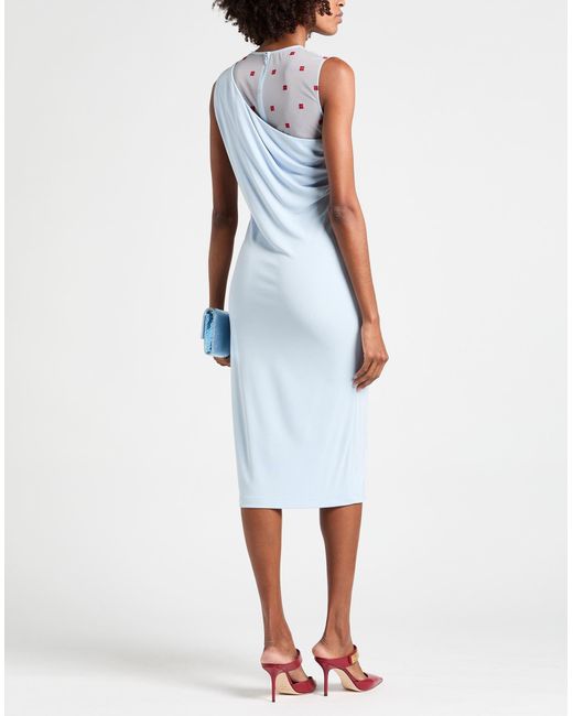 Givenchy Blue Sky Midi Dress Viscose, Polyamide, Elastane