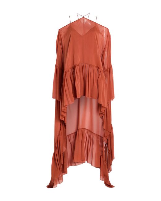 ‎Taller Marmo Red Mini Dress Silk, Acetate, Viscose