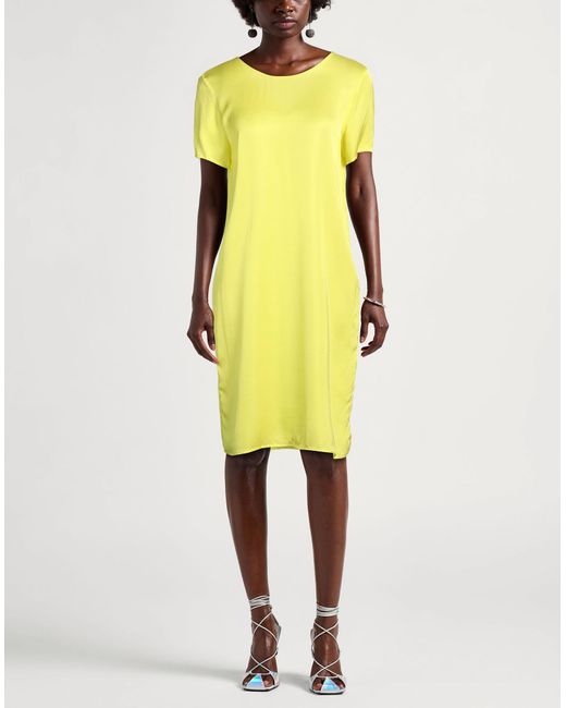 Manila Grace Yellow Midi Dress