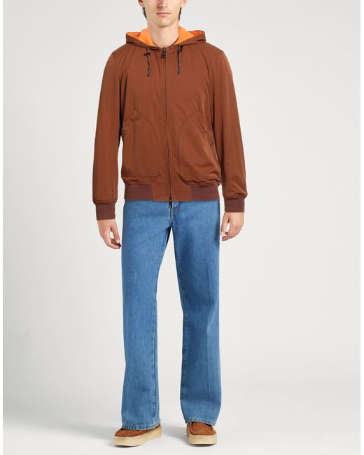 KIRED Brown Camel Jacket Polyamide, Elastane, Cotton for men