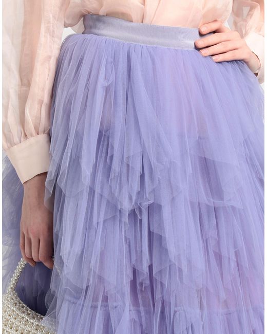 Elisabetta Franchi Purple Maxi Skirt