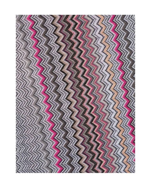 Écharpe à motif zigzag Missoni en coloris Purple