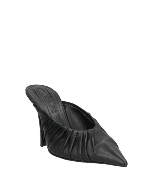 Mugler Black Mules & Clogs