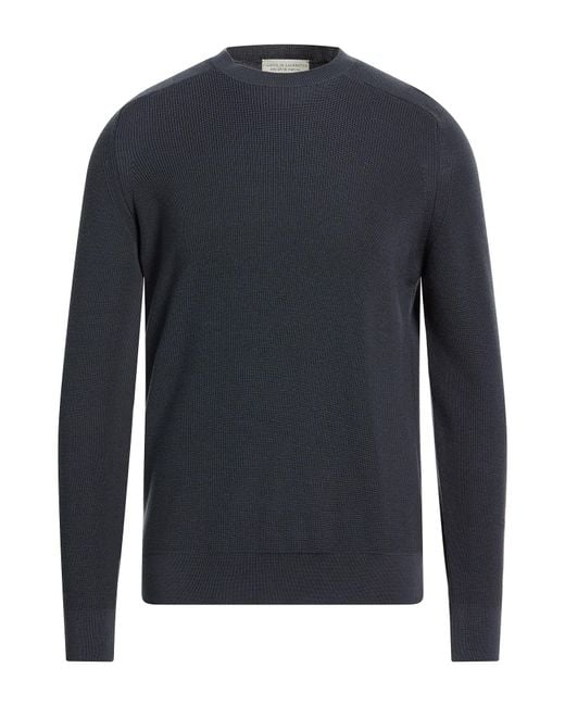 FILIPPO DE LAURENTIIS Blue Charcoal Sweater Merino Wool for men